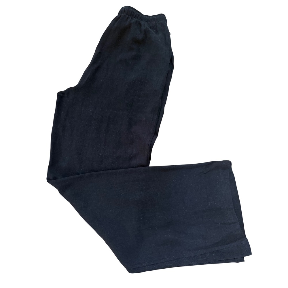 Stradivarius Black Wide Leg Drawstring Pants XS Casual Trousers